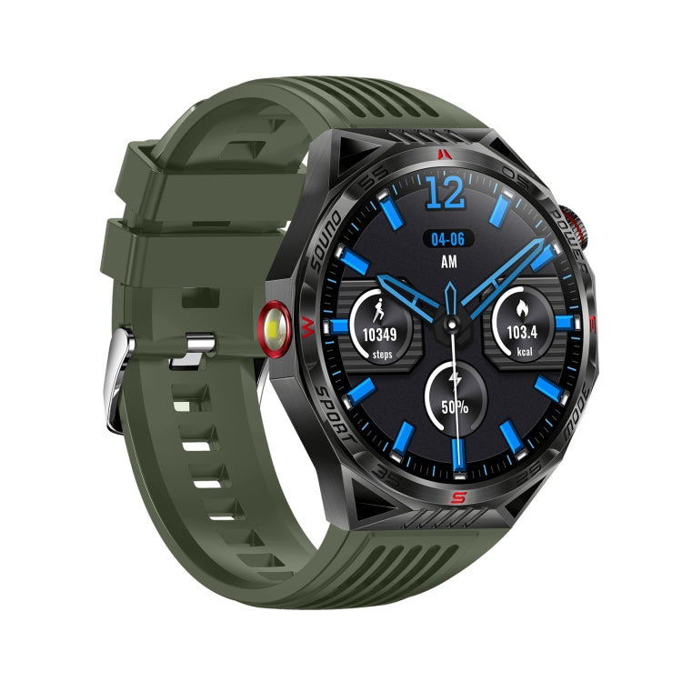 HT28 1.85 inch Silicone Strap IP68 Water-resistant Smart Watch, Support Sleep Monitoring(Green)