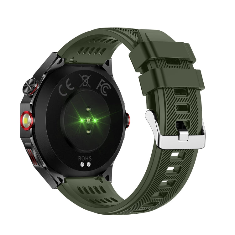 HT28 1.85 inch Silicone Strap IP68 Water-resistant Smart Watch, Support Sleep Monitoring(Green)