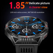 HT28 1.85 inch Silicone Strap IP68 Water-resistant Smart Watch, Support Sleep Monitoring(Blue)