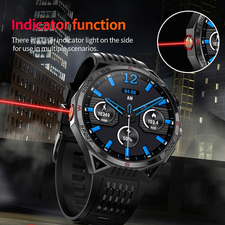 HT28 1.85 inch Silicone Strap IP68 Water-resistant Smart Watch, Support Sleep Monitoring(Blue)