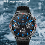 HT28 1.85 inch Silicone Strap IP68 Water-resistant Smart Watch, Support Sleep Monitoring(Black)