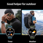 HT28 1.85 inch Silicone Strap IP68 Water-resistant Smart Watch, Support Sleep Monitoring(Blue)