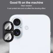 For iPhone 16 / 16 Plus IMAK Metal Armor Premium Camera Protector Film(Green)