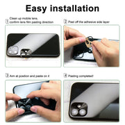 For iPhone 16 / 16 Plus IMAK Metal Armor Premium Camera Protector Film(Black)