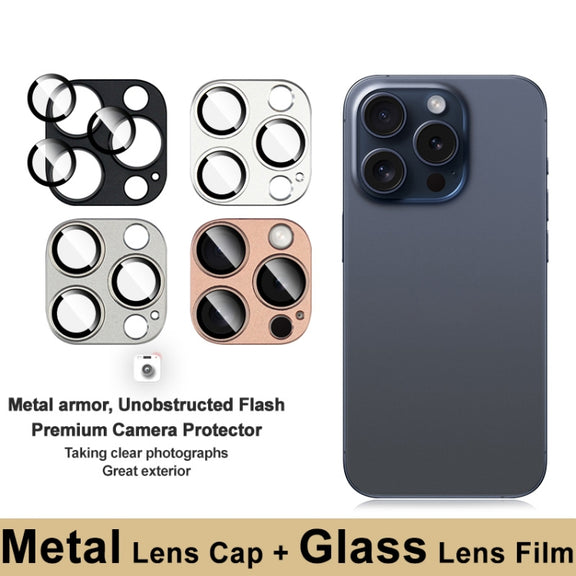 For iPhone 16 Pro / 16 Pro Max IMAK Metal Armor Premium Camera Protector Film(Grey)