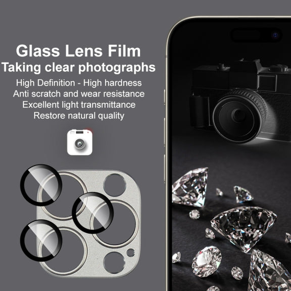 For iPhone 16 Pro / 16 Pro Max IMAK Metal Armor Premium Camera Protector Film(Grey)
