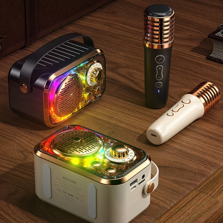 WK WD-03 Honey Portable Mini Bluetooth Speaker with RGB Light(Beige)
