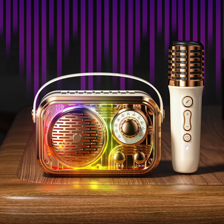 WK WD-03 Honey Portable Mini Bluetooth Speaker with RGB Light(Beige)