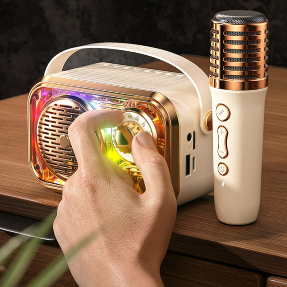 WK WD-03 Honey Portable Mini Bluetooth Speaker with RGB Light(Beige)