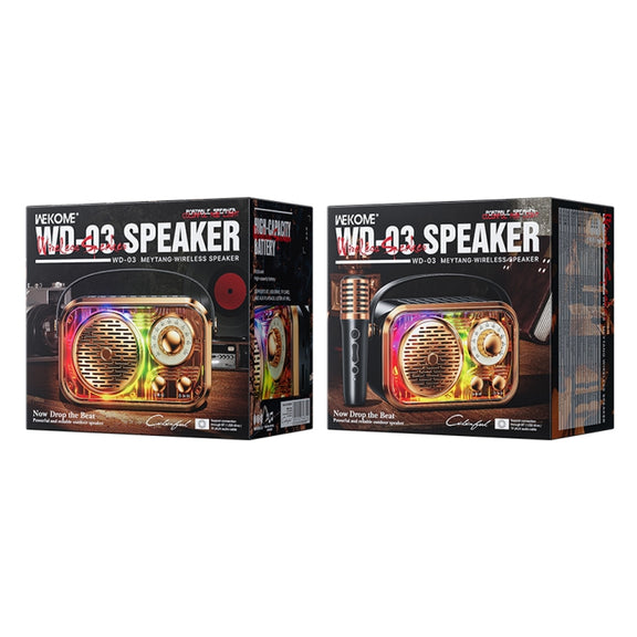 WK WD-03 Honey Portable Mini Bluetooth Speaker with RGB Light(Beige)