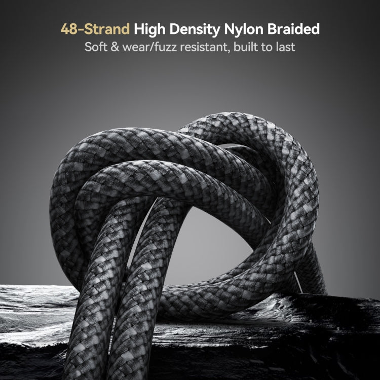 JOYROOM S-A50 3A 480Mbps Fast Charging Data Cable, USB-A to 8 Pin Cable, Length: 1.2m(Dark Gray)