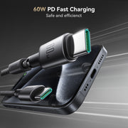 JOYROOM S-A50 3A 480Mbps Fast Charging Data Cable, Type-C to Type-C Cable, Length: 1.2m(Dark Gray)