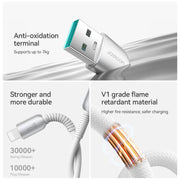 JOYROOM S-A51 Cutting-Edge Series 3A Fast Charging Data Cable, USB-A to 8 Pin Cable, Length: 1.2m(Light Gray)