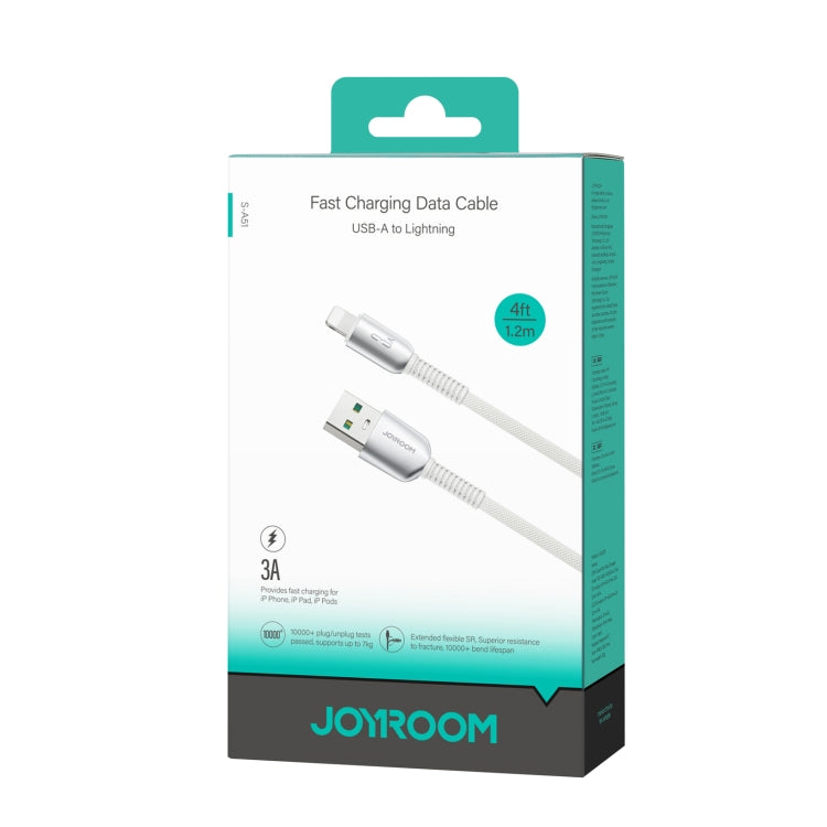 JOYROOM S-A51 Cutting-Edge Series 3A Fast Charging Data Cable, USB-A to 8 Pin Cable, Length: 1.2m(Light Gray)
