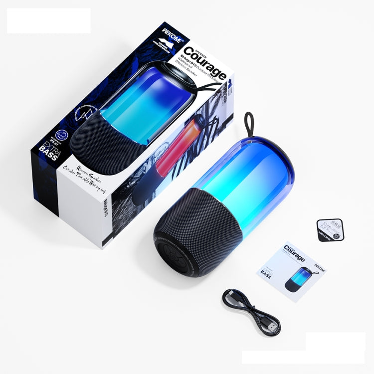WK Beluga D13 Outdoor Water-resistant Portable Bluetooth Speaker(Black)