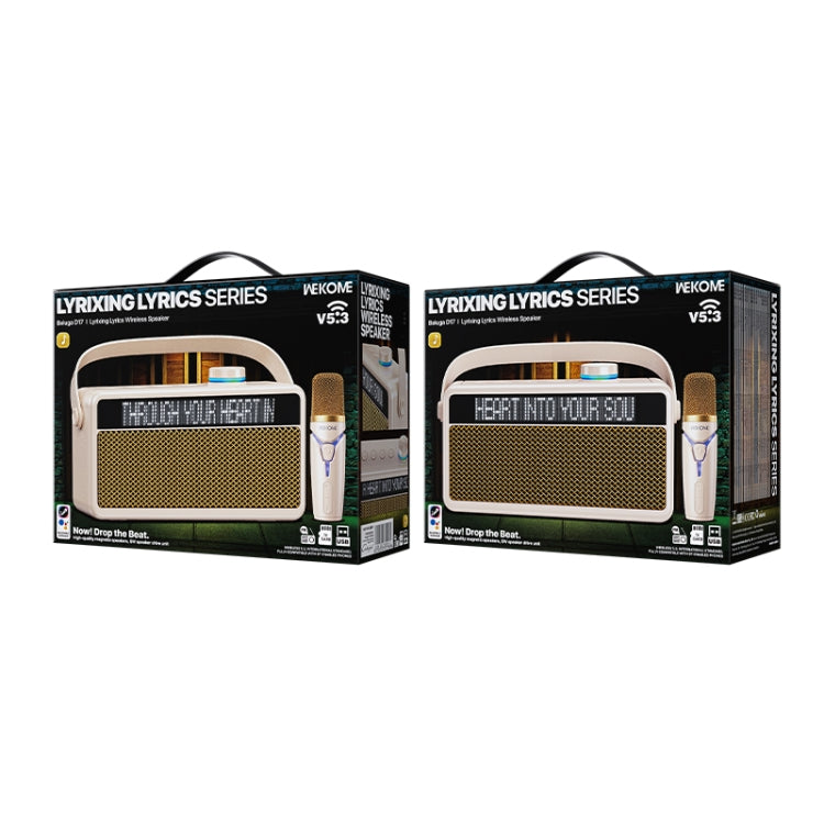 WK Beluga D17 Lyrics Bluetooth Speaker(Beige)