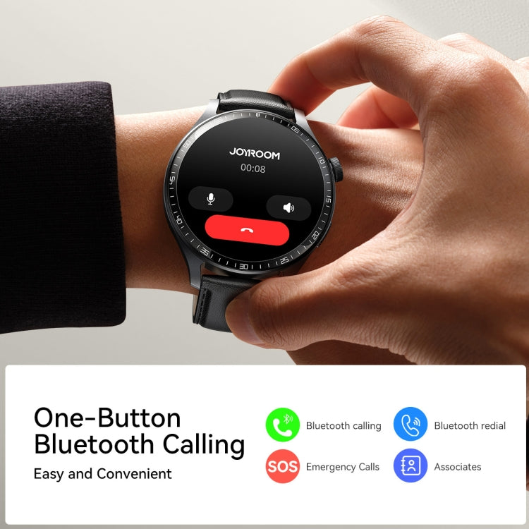JOYROOM JR-FC2 Pro Classic Series Smart Watch, 1.46 inch Screen, Support BT Call / Heart Rate / Blood Oxygen(Space Grey)
