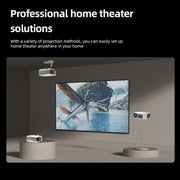 AUN A004 Pro 1920 x 1080P 9000Lumen Android 9.0 Portable LCD Projector, US Plug(White)