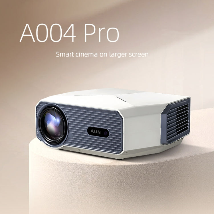 AUN A004 Pro 1920 x 1080P 9000Lumen Android 9.0 Portable LCD Projector, AU Plug(White)