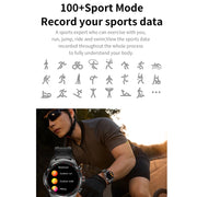 LC19 1.53 inch 2 in 1 Bluetooth Earphone IP67 Water-resistant Smart Watch, Support Sleep Monitoring(Black)