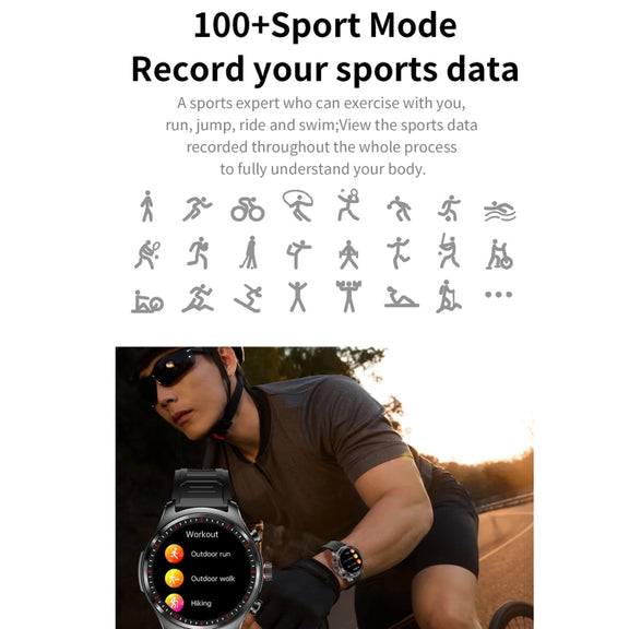 LC19 1.53 inch 2 in 1 Bluetooth Earphone IP67 Water-resistant Smart Watch, Support Sleep Monitoring(Black Silver)