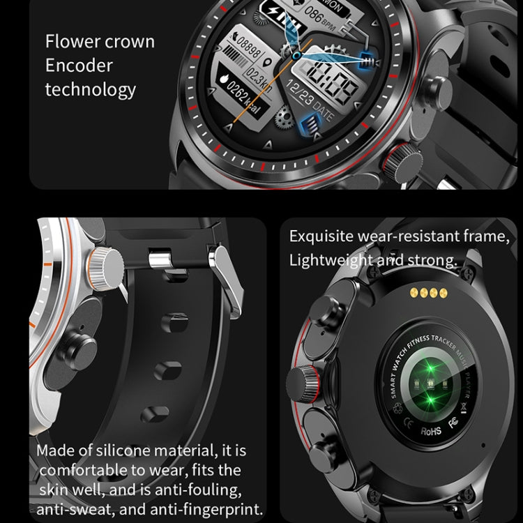 LC19 1.53 inch 2 in 1 Bluetooth Earphone IP67 Water-resistant Smart Watch, Support Sleep Monitoring(Black)