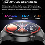 MT78 1.43 inch IP67 Water-resistant Smart Watch, Support Sleep Monitoring(Black)