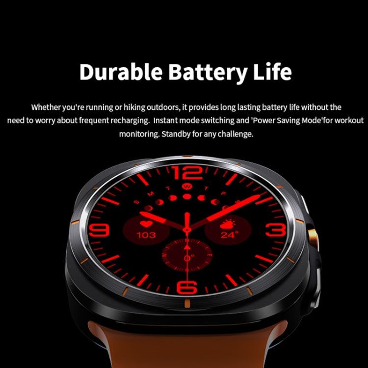 W7 1.43 inch IP68 Water-resistant Smart Watch, Support Sedentary Reminder / Sleep Monitoring(Black)