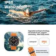 W7 1.43 inch IP68 Water-resistant Smart Watch, Support Sedentary Reminder / Sleep Monitoring(White)