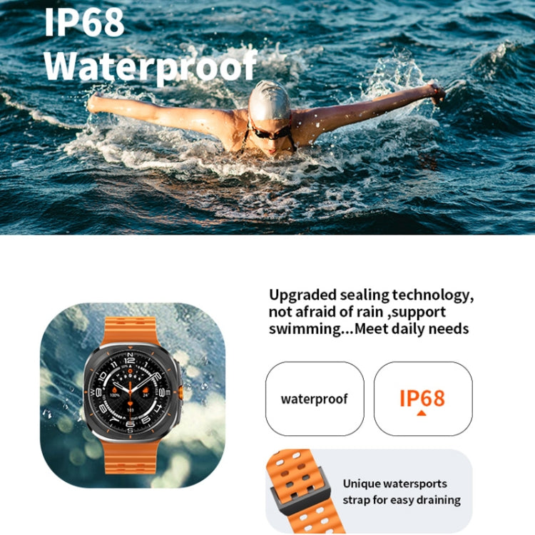 W7 1.43 inch IP68 Water-resistant Smart Watch, Support Sedentary Reminder / Sleep Monitoring(Black)