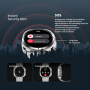 W7 1.43 inch IP68 Water-resistant Smart Watch, Support Sedentary Reminder / Sleep Monitoring(Black)