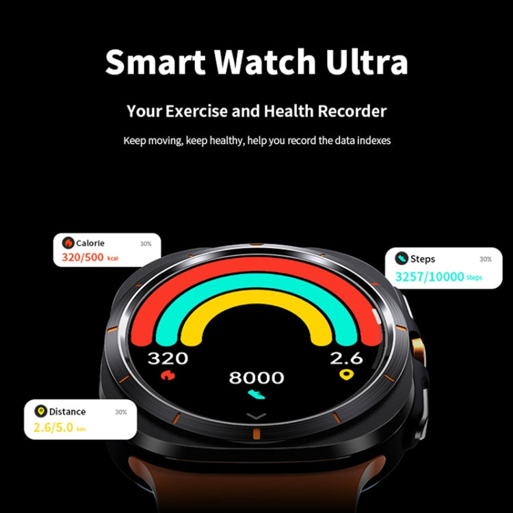 W7 1.43 inch IP68 Water-resistant Smart Watch, Support Sedentary Reminder / Sleep Monitoring(Black)
