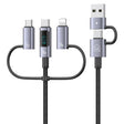 USAMS 60W 6 in 1 Digital Display Fast Charging Cable, Length:2m(Titanium Gray) - Multifunction Cable by USAMS | Online Shopping South Africa | PMC TechLife | Buy Now Pay Later Mobicred