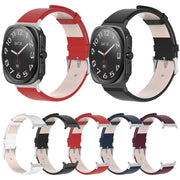 For Samsung Galaxy Watch Ultra 47mm Stainless Steel Silver Buckle Leather Watch Band(Red)