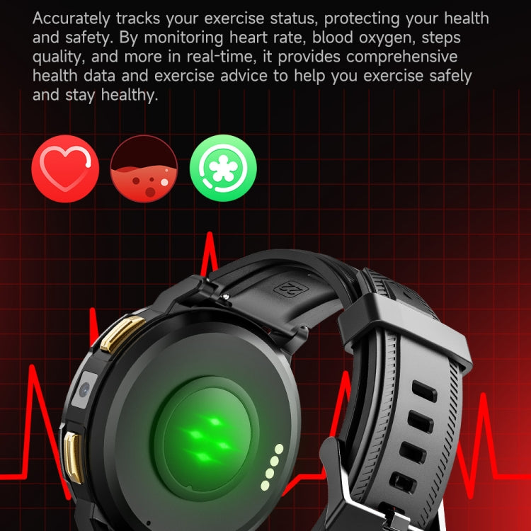 LEMFO Z1 1.43 inch AMOLED Screen Smart Watch, 4G Network Android 8.1, 4GB+64GB, Eurasian Version(Black)