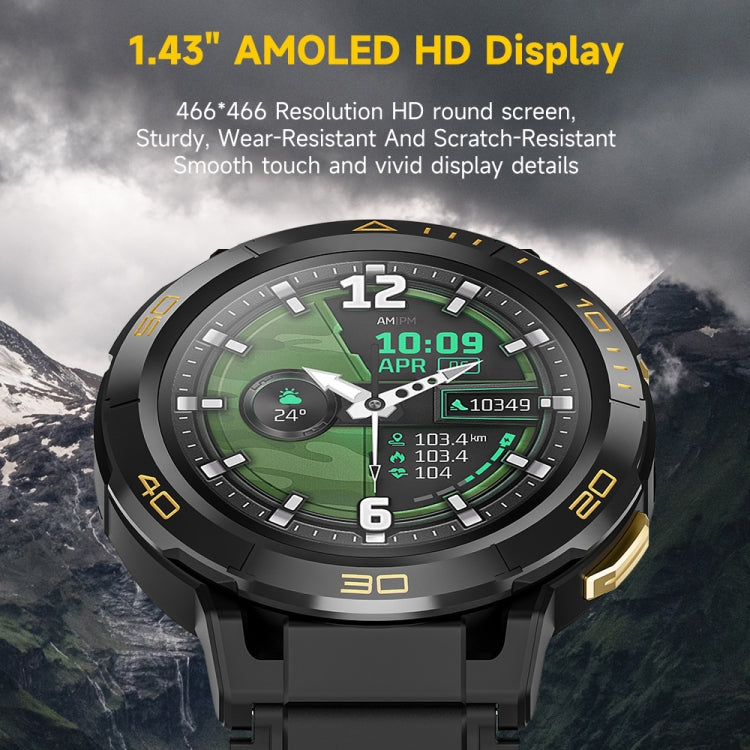 LEMFO Z1 1.43 inch AMOLED Screen Smart Watch, 4G Network Android 8.1, 4GB+64GB, Eurasian Version(Black)