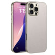 For iPhone 16 Pro GKK Metal Paint Skin Feel Leather Full Coverage Phone Case(Titanium Grey) - iPhone 16 Pro Cases by GKK | Online Shopping South Africa | PMC TechLife | Buy Now Pay Later Mobicred