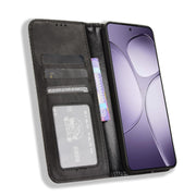 For Redmi K70 Ultra Magnetic Buckle Retro Texture Leather Phone Case(Black)