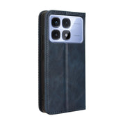 For Redmi K70 Ultra Magnetic Buckle Retro Texture Leather Phone Case(Blue)