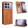 For Redmi K70 Ultra Magnetic Buckle Retro Texture Leather Phone Case(Brown) - Xiaomi Cases by PMC Jewellery | Online Shopping South Africa | PMC Jewellery | Buy Now Pay Later Mobicred