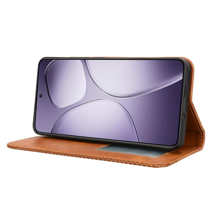 For Redmi K70 Ultra Magnetic Buckle Retro Texture Leather Phone Case(Brown)
