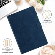 For Lenovo Tab M11 / Xiaoxin Pad 2024 Honeycomb Embossed Leather Smart Tablet Case(Blue)