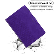 For Lenovo Tab M11 / Xiaoxin Pad 2024 Honeycomb Embossed Leather Smart Tablet Case(Purple)
