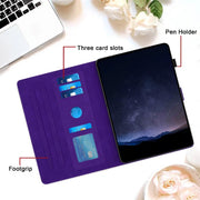 For Lenovo Tab M11 / Xiaoxin Pad 2024 Honeycomb Embossed Leather Smart Tablet Case(Purple)