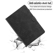 For Lenovo Tab M11 / Xiaoxin Pad 2024 Honeycomb Embossed Leather Smart Tablet Case(Black)