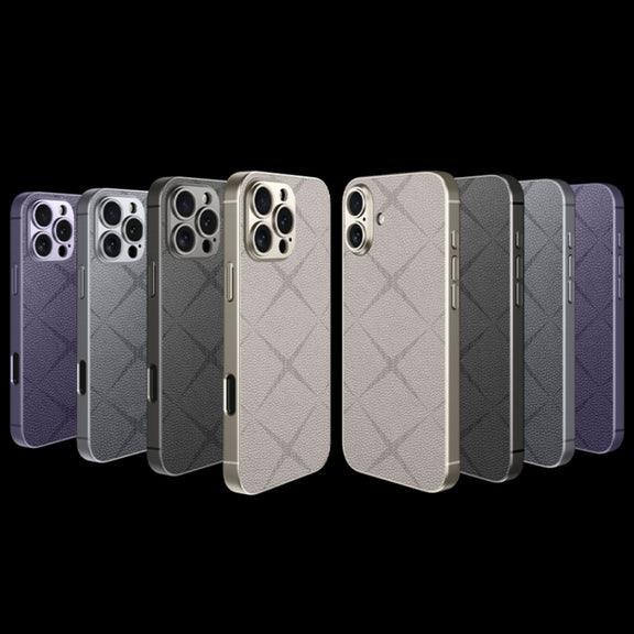 For iPhone 16 Pro GKK Asterism Metal Paint Skin Feel Leather Full Coverage Phone Case(Black)