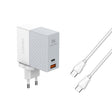 LDNIO A2620C PD3.0 65W USB Power Adapter Travel Charger with Type-C to Type-C Cable, EU Plug - free shipping - PMC TechLife - Order now!