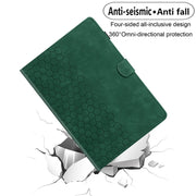 For Samsung Galaxy Tab S9 / S9 FE Honeycomb Embossed Leather Smart Tablet Case(Green)