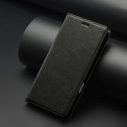 For iPhone 16 Pro Max LC.IMEEKE RFID Anti-theft Leather Phone Case(Black)