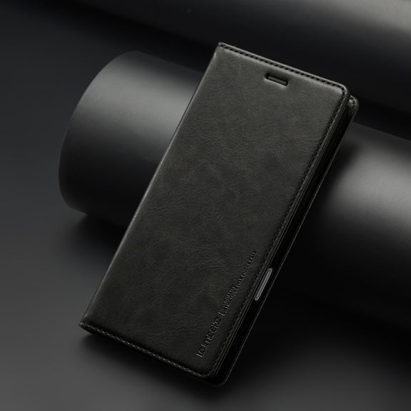 For iPhone 16 Pro LC.IMEEKE RFID Anti-theft Leather Phone Case(Black)